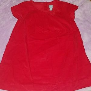 Red corduroy dress